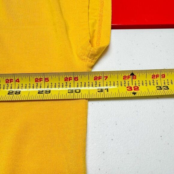Avenue Scoop Neck Blouse Womens 30/32 Plus Size Top Yellow Strap Back Casual - Picture 10 of 12